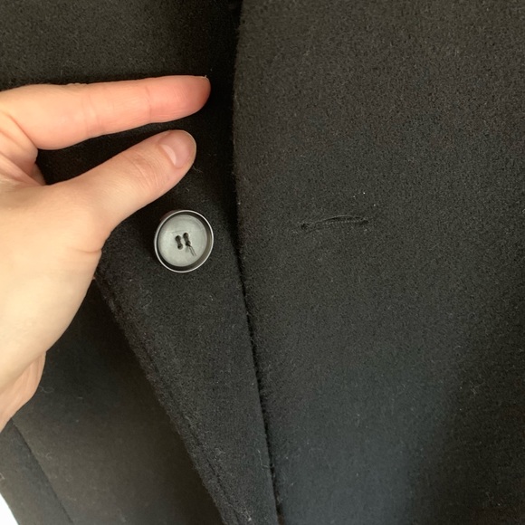 Maje Wool/Leather Coat, Size 2 (Medium) - Picture 7 of 8